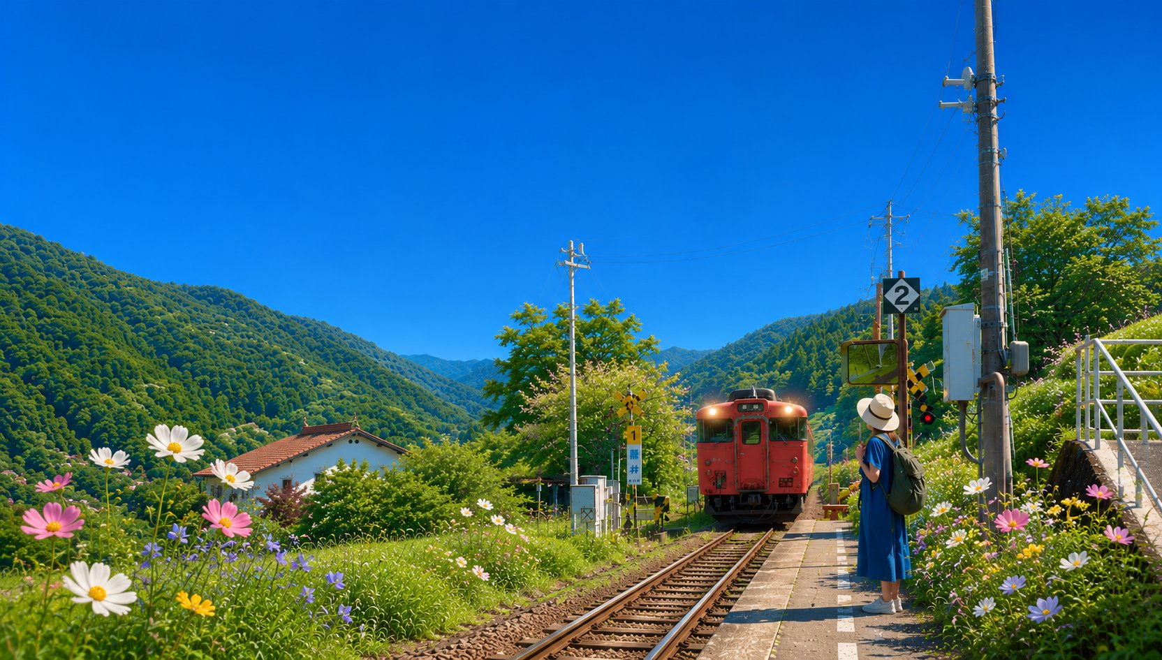 Scenic landscape background